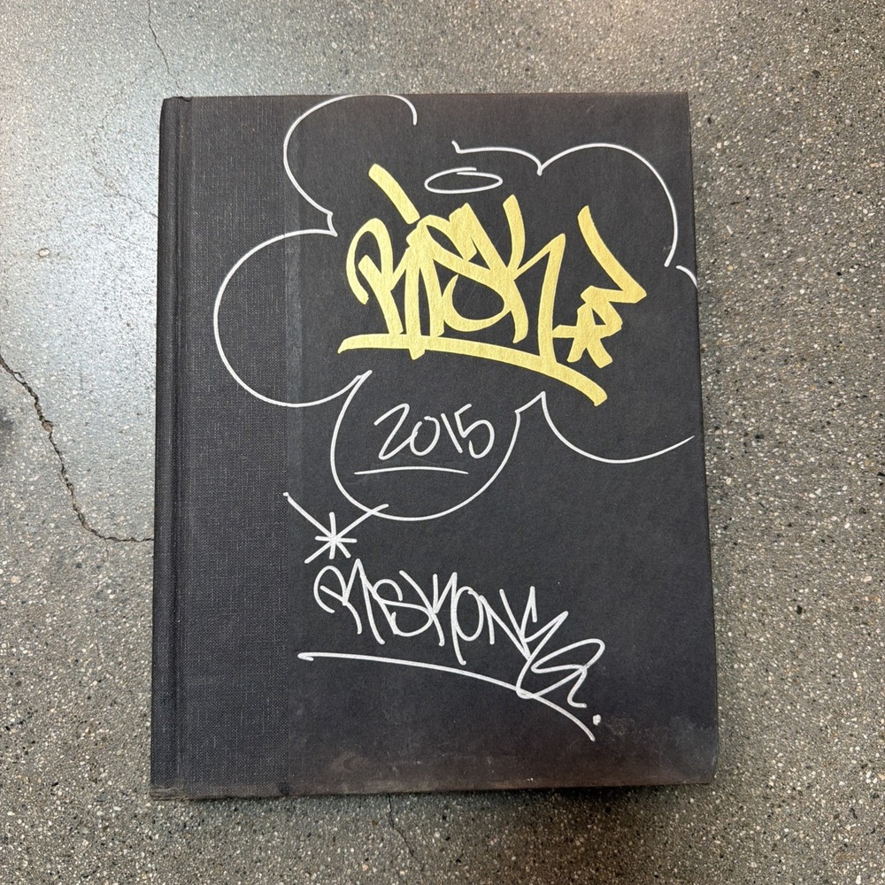 RISK "BAD HABITS DIE HARD". Graffiti Book signed. Slight Damage 412/2000